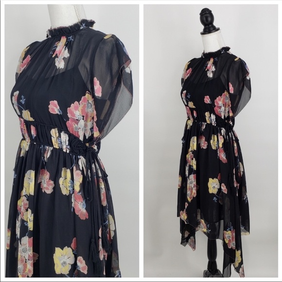 ULLA JOHNSON Luisa Floral Dress 4 $398 - Picture 3 of 4